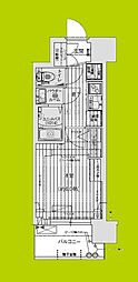 プレリスNEO大阪十三エルヴィオン 1Kの間取図画像