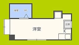 昭和グランドハイツ西三国 ワンルームの間取図画像