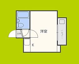 シャンクレール塚本 ワンルームの間取図画像