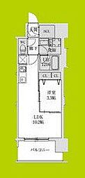 スプランディッド大阪EAST 1LDKの間取図画像