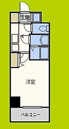 シャルマンフジ大阪城南 1Kの間取図画像