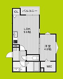 (仮称)La-Crea豊中立花町 1LDKの間取図画像