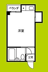 昭和町グリーンハイツ ワンルームの間取図画像
