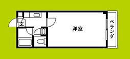 カーサ照ケ丘3 1Kの間取図画像