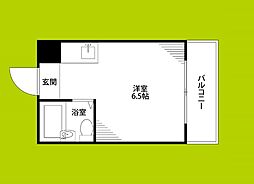 ジオナ柴島2 ワンルームの間取図画像