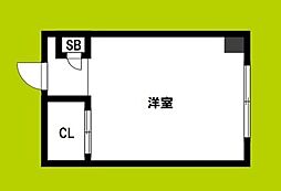生野第2ハイツ ワンルームの間取図画像