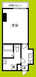 レジュールアッシュ谷町 1Kの間取図画像