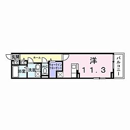Le・Cadre ワンルームの間取図画像