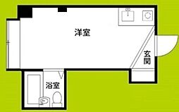 プレステア九条 1Kの間取図画像