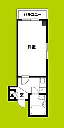 メゾンK 1Kの間取図画像