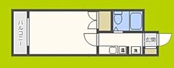 ヒラタマンション 1Kの間取図画像