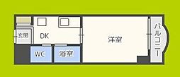 ノアーズアーク88 1Kの間取図画像