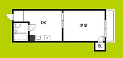 ニューライフ赤坂 1DKの間取図画像