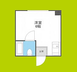 葵マンション ワンルームの間取図画像