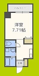 ロイヤルクインズパーク ワンルームの間取図画像