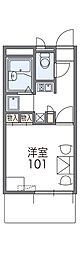 レオパレスソレイユ2 1Kの間取図画像