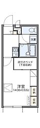 レオパレス浜3丁目 1Kの間取図画像