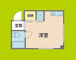 グランドキャナル・新町 ワンルームの間取図画像