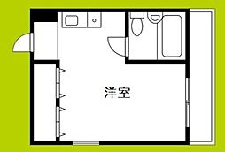 ハイムリバーサイド ワンルームの間取図画像