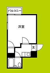 ルーモ矢田1 1Kの間取図画像