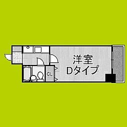 エスリード難波 1Kの間取図画像