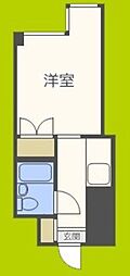 フォルツァ舟橋 1Kの間取図画像