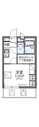 レオパレスFumin 1Kの間取図画像