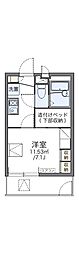 レオパレスFumin 1Kの間取図画像