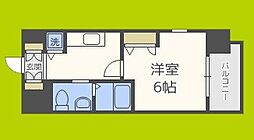 エスリード谷町6丁目 1Kの間取図画像