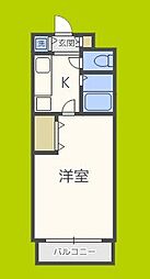 アロース我孫子東 1Kの間取図画像