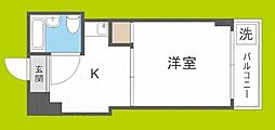 ロイヤルゆたか第二号館 1Kの間取図画像