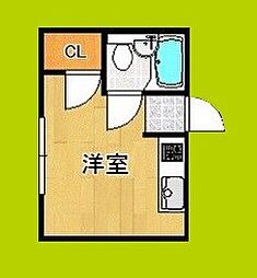 アクティブ岸里 ワンルームの間取図画像
