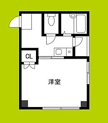 ル・ベール花の館千林 1Kの間取図画像