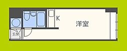 ファミールハイツ北大阪3号棟 ワンルームの間取図画像