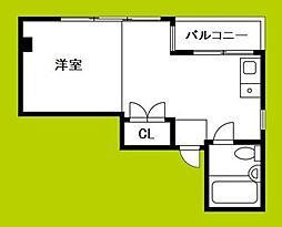 ビューシャルム湊 ワンルームの間取図画像