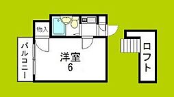 エムパレス21 1Kの間取図画像