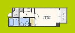 フィオレ立売堀 1Kの間取図画像