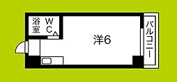 オーシャン今里 ワンルームの間取図画像