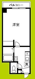 ラキアメゾン難波南 1Kの間取図画像