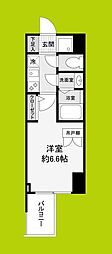 セレニテ谷町四丁目アリエ 1Kの間取図画像