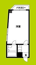 リバーサイド東梅田 1Kの間取図画像