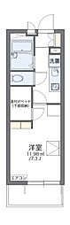 レオパレスエスポワール2 1Kの間取図画像