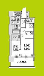 スプランディッド堺東DUE 1LDKの間取図画像