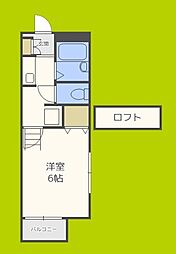 ハイム北加賀屋 1Kの間取図画像