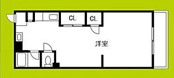 大野マンション ワンルームの間取図画像