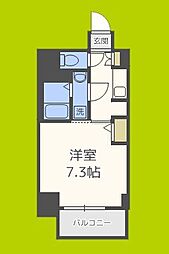 S-RESIDENCE南堀江 1Kの間取図画像