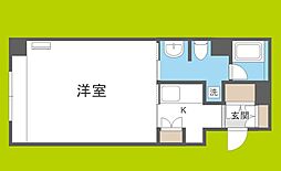 アーデンタワー南堀江 1Kの間取図画像
