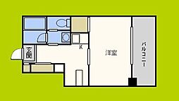 WOB本町WEST 1Kの間取図画像