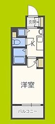 プレサンス心斎橋ルティア 1Kの間取図画像
