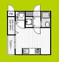 ドゥマン梅田 ワンルームの間取図画像